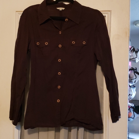 Maurices Tops - Brown long sleeve button up blouse